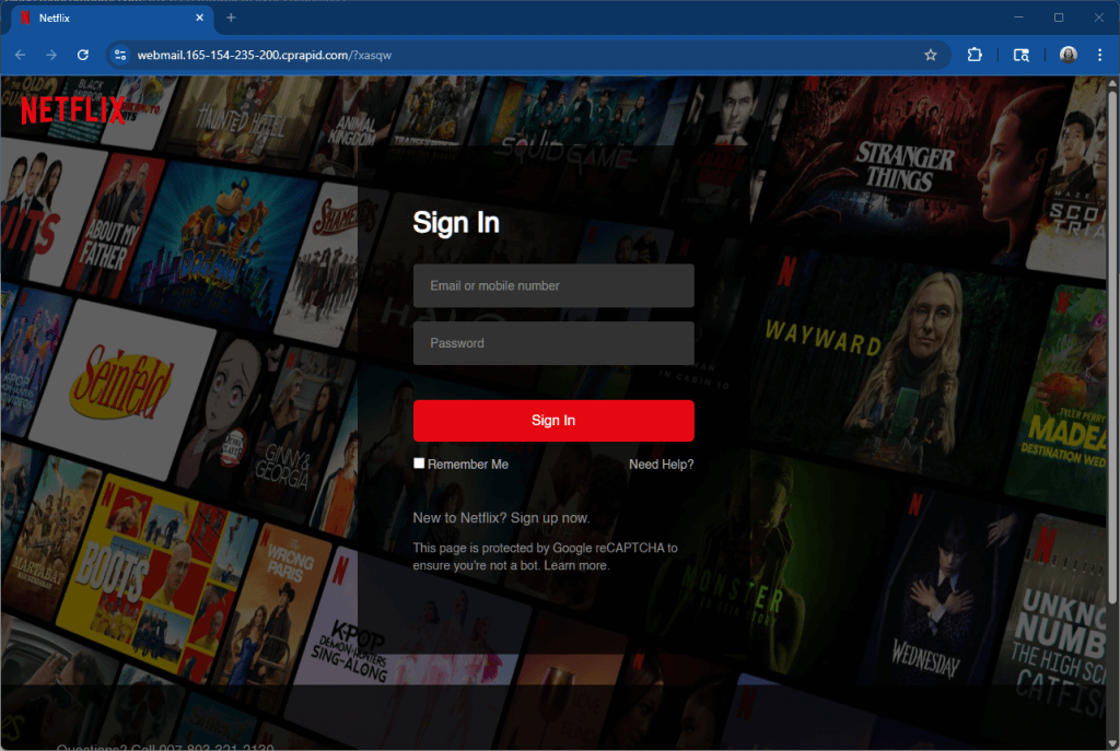 More Netflix Phishing