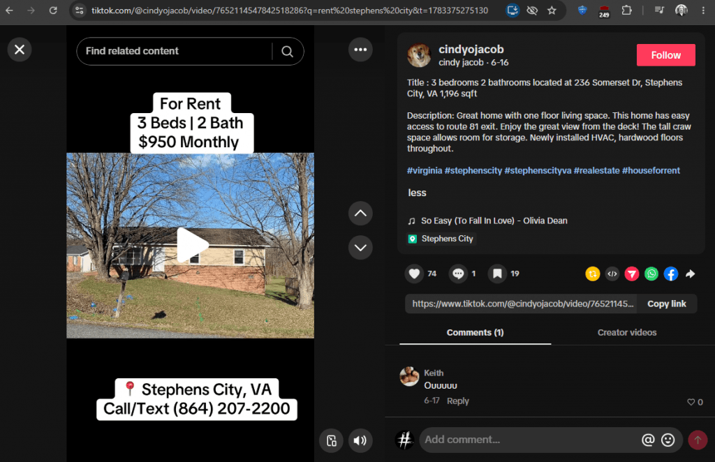 TikTok Real Estate Scams